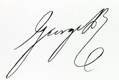 Signature of George IV by Unbekannt Unbekannt